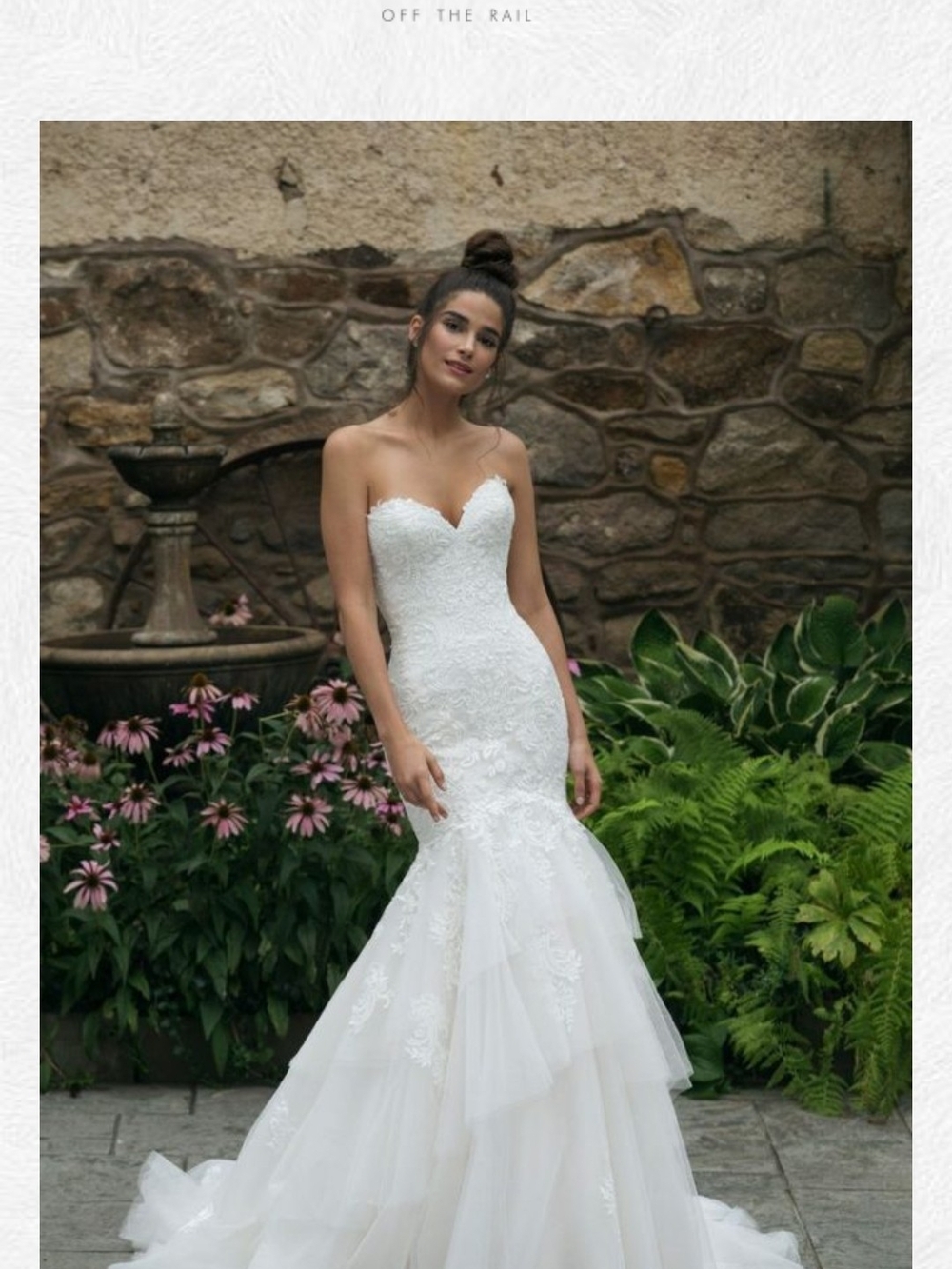 Sincerity Bridal White Strapless Lace Mermaid Gown
